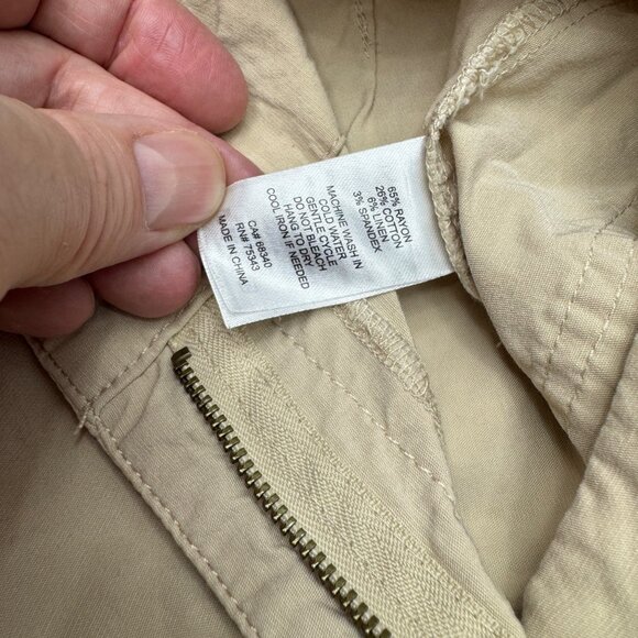 Nicole Millar NY Women's Wide Leg Beige Pants Front Patch Pockets, Size 8 - Picture 7 of 11